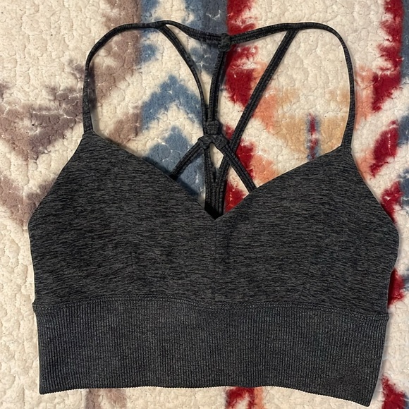 Alo - Alosoft Lavish Bra - Dark Heather Grey - Picture 2 of 6
